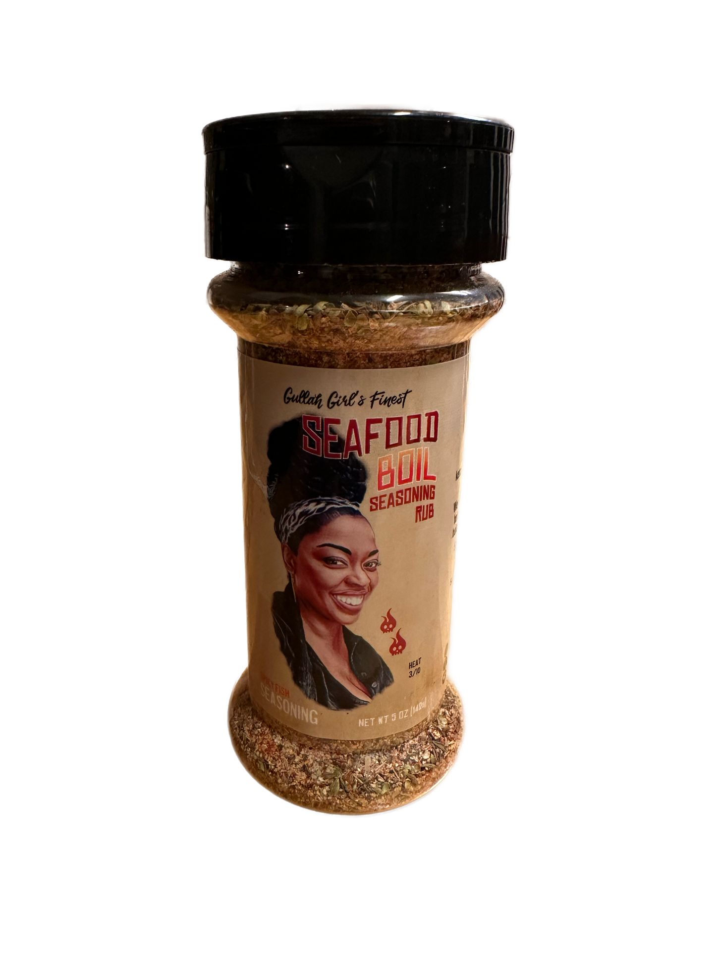 Gullah Girl’s Finest Seafood Boil case by SavannahSauceCompany, featuring a colorful label and seafood boil seasoning packet.