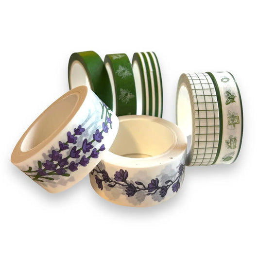 Gardener's Washi Tape Crafting and Scrapbooking Set 7pc 10m - Blessings Grow Meadows