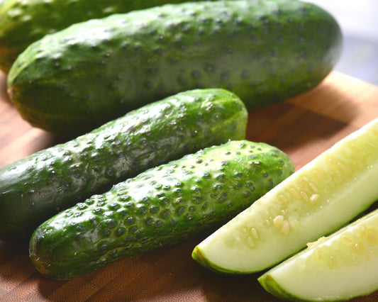 Packet of Gherking Hybrid Cucumber Seeds from Seeds 'n Such, featuring 12 to 15 seeds for planting and growing cucumbers.