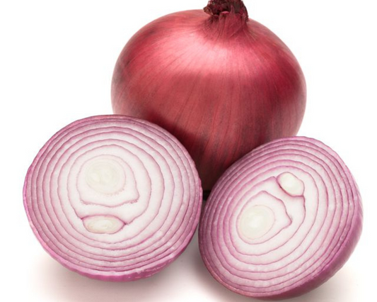 Packet of Seeds 'n Such Red Nugent Hybrid Onion seeds, showcasing vibrant red onion bulbs and fresh seed packet design.