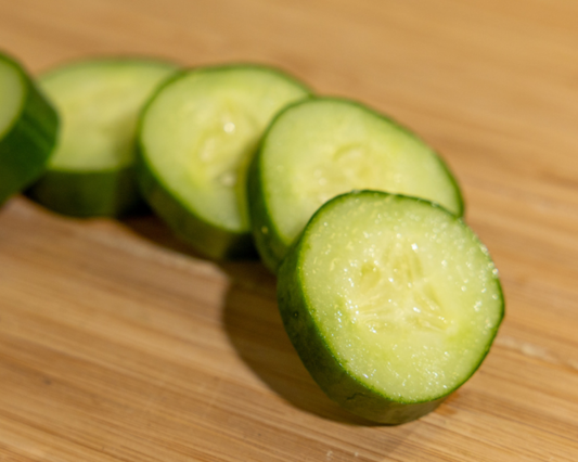 Packet of Diva cucumber seeds from Seeds 'n Such showing 25 to 30 seeds in a colorful plant seed packet.