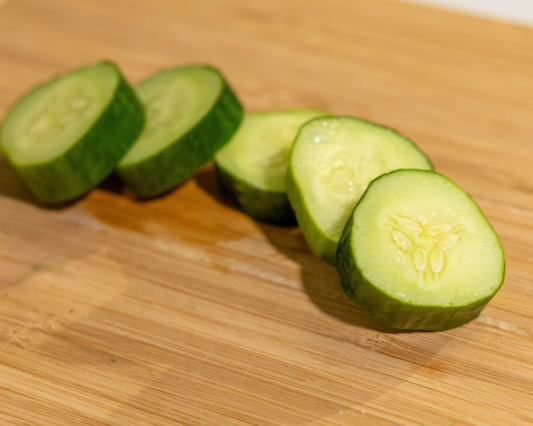 Packet of Seeds 'n Such Beit Alpha cucumber seeds showing 30 seeds inside the packet.