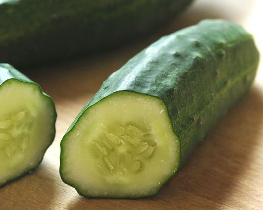 Packet of Seeds 'n Such Patio Snacker Hybrid Cucumber seeds with 8 to 10 seeds for growing fresh cucumbers.