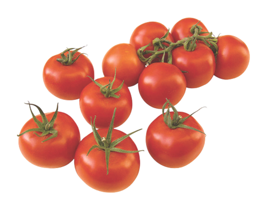 Packet of Sugar Cluster Hybrid VFFT Tomato Seeds by Seeds 'n Such, showing 8-10 seed packets with vibrant seed images.