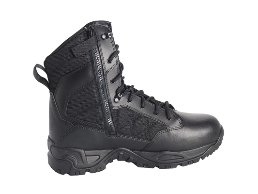 Smith & Wesson Scout Hot Weather 8-inch side zip footwear with polishable toe, designed for durable outdoor performance.