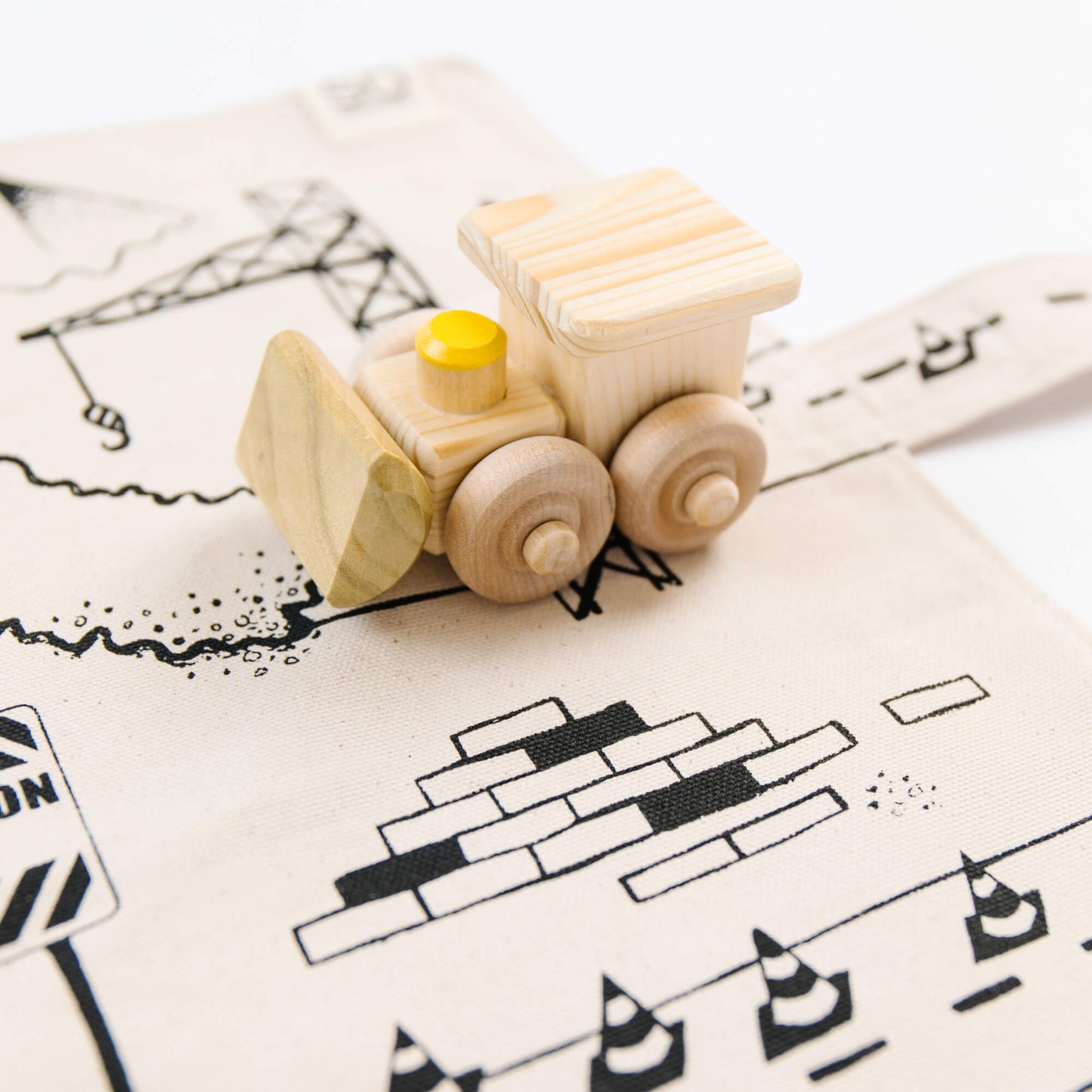 Construction playmat by So Handmade Shop with colorful roads and construction vehicles for little builders.