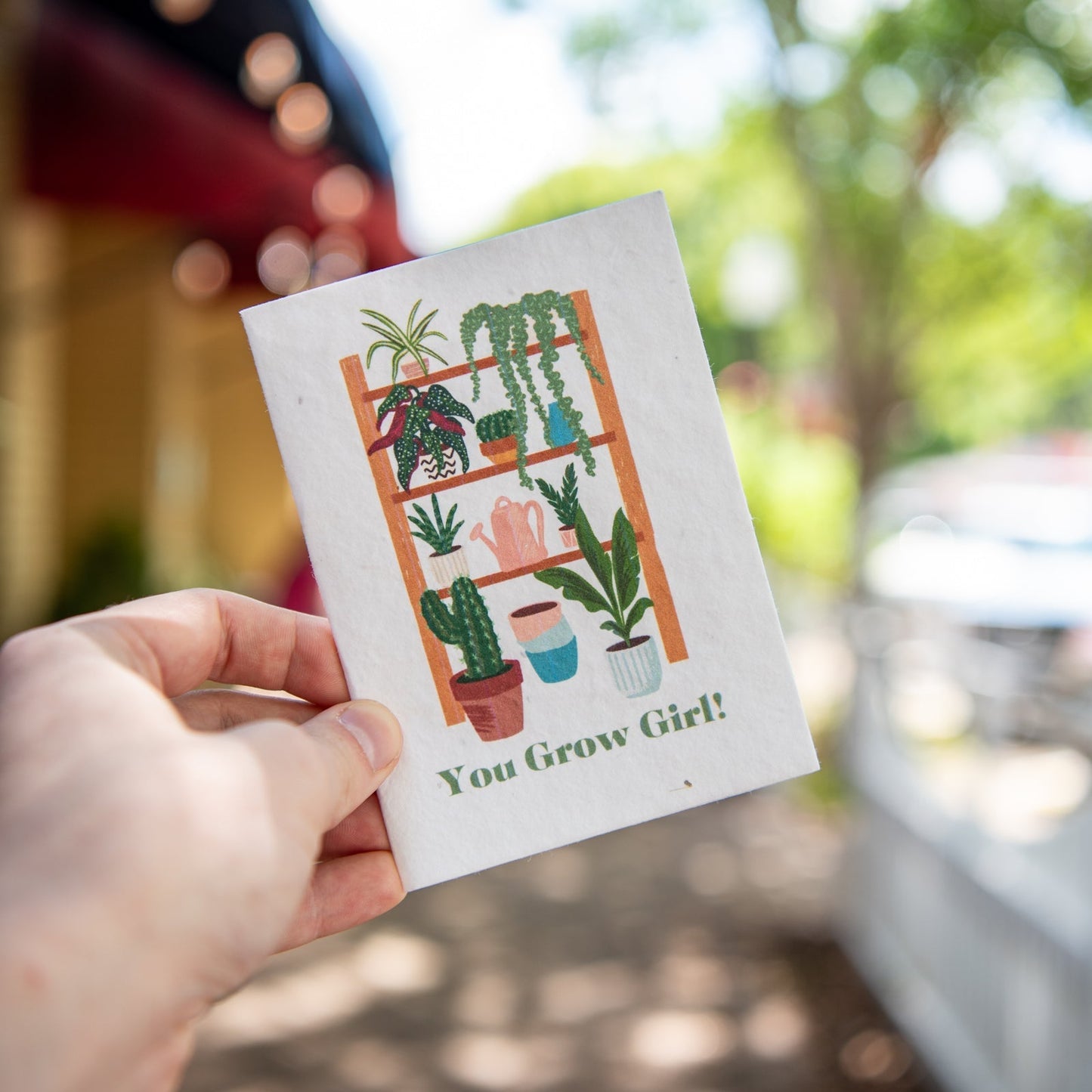 Still Magnolia You Grow Girl plantable seed card with floral design, ready to plant and grow vibrant flowers.
