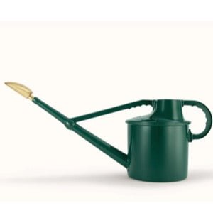Dark green Haws Cradley Deluxe watering can by The Celtic Farm, with a sturdy handle and spout for easy watering.