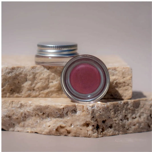 Your Only Earth Lips 'n Cheeks in a simple rose tint, featuring a compact makeup product for natural lip and cheek color.