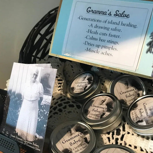 Jar of Gramma's Salve by Your Only Earth, natural skin care product with herbal ingredients for skin soothing and healing.