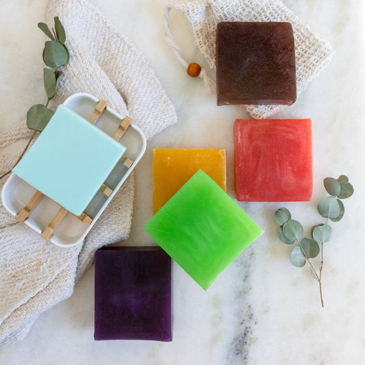 Sunshine Zero Waste Glycerin Soap Bar by Suds & Eco, 4.5oz, featuring a clear, hydrating bar soap with natural ingredients.
