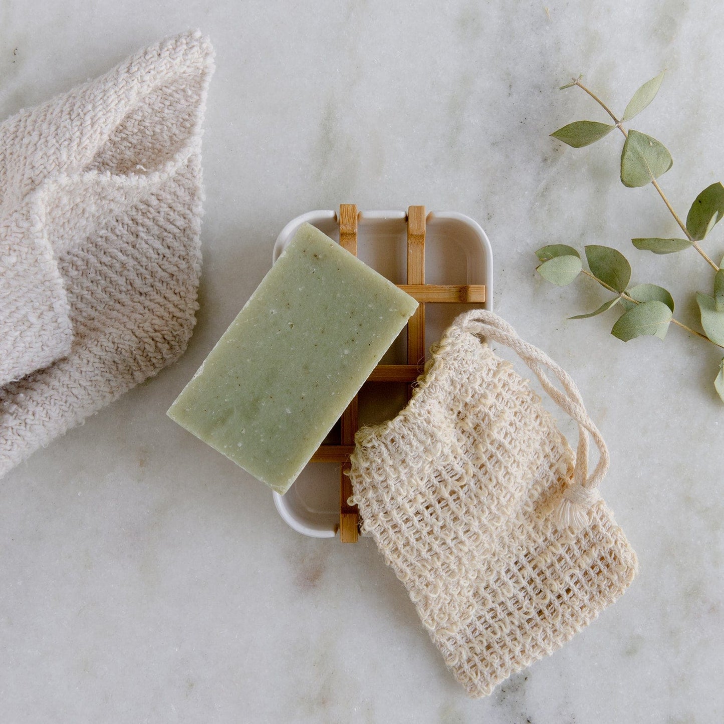 Mini soap bar kit featuring coconut milk soap bars by ZeroWasteStore.com, displayed together in a natural setting.