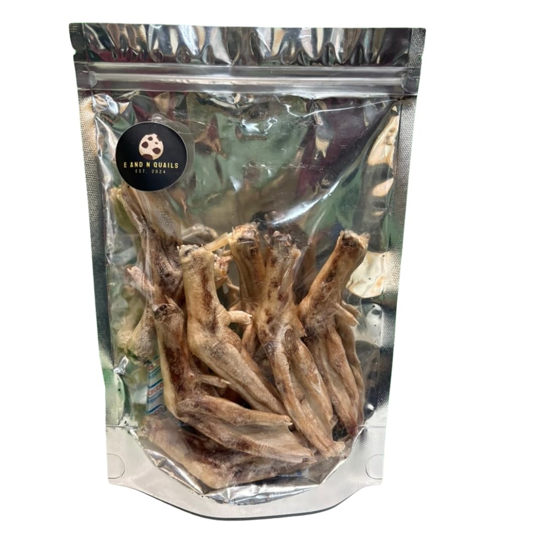Freeze-dried duck feet for dogs, natural joint support, 10-count package, premium quality from Quailz by Undique LLC