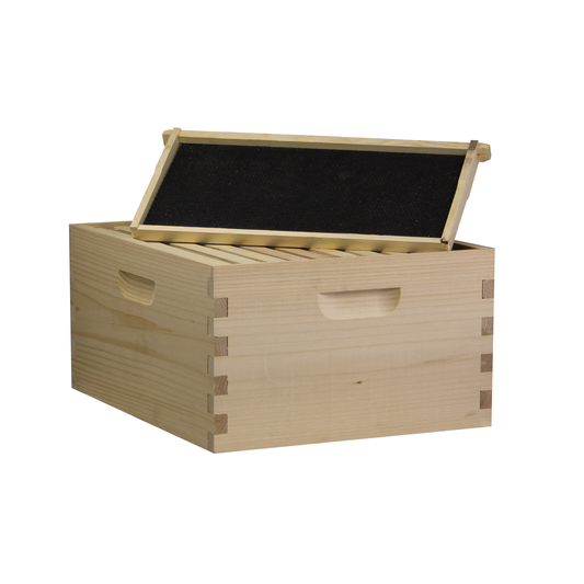 10 Frame Langstroth Deep Brood Box – Amish-Made White Pine (Assembled)