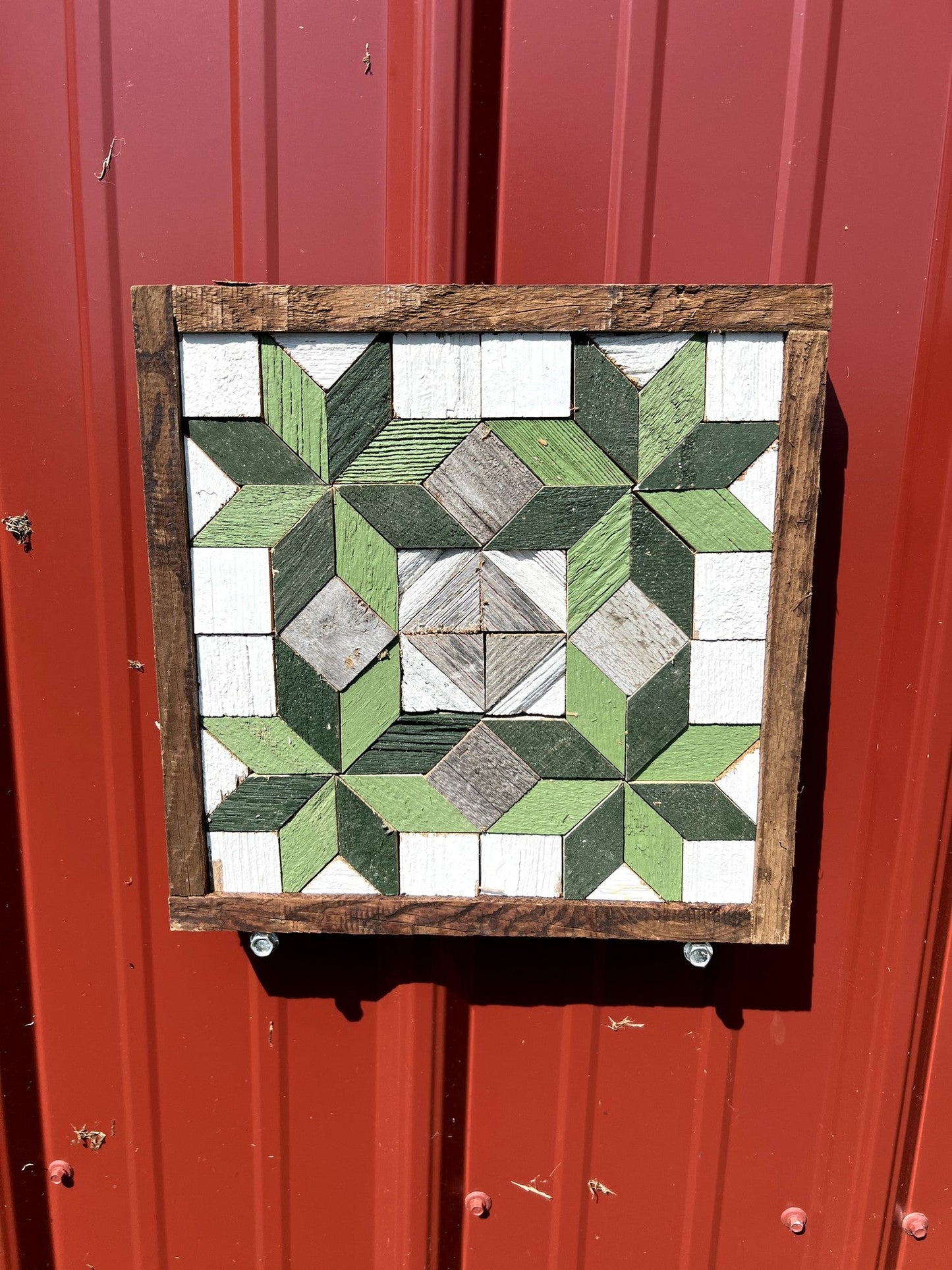 Amish Handmade Barn Quilt - Square (10.5 in x 10.5 in x 1 in)