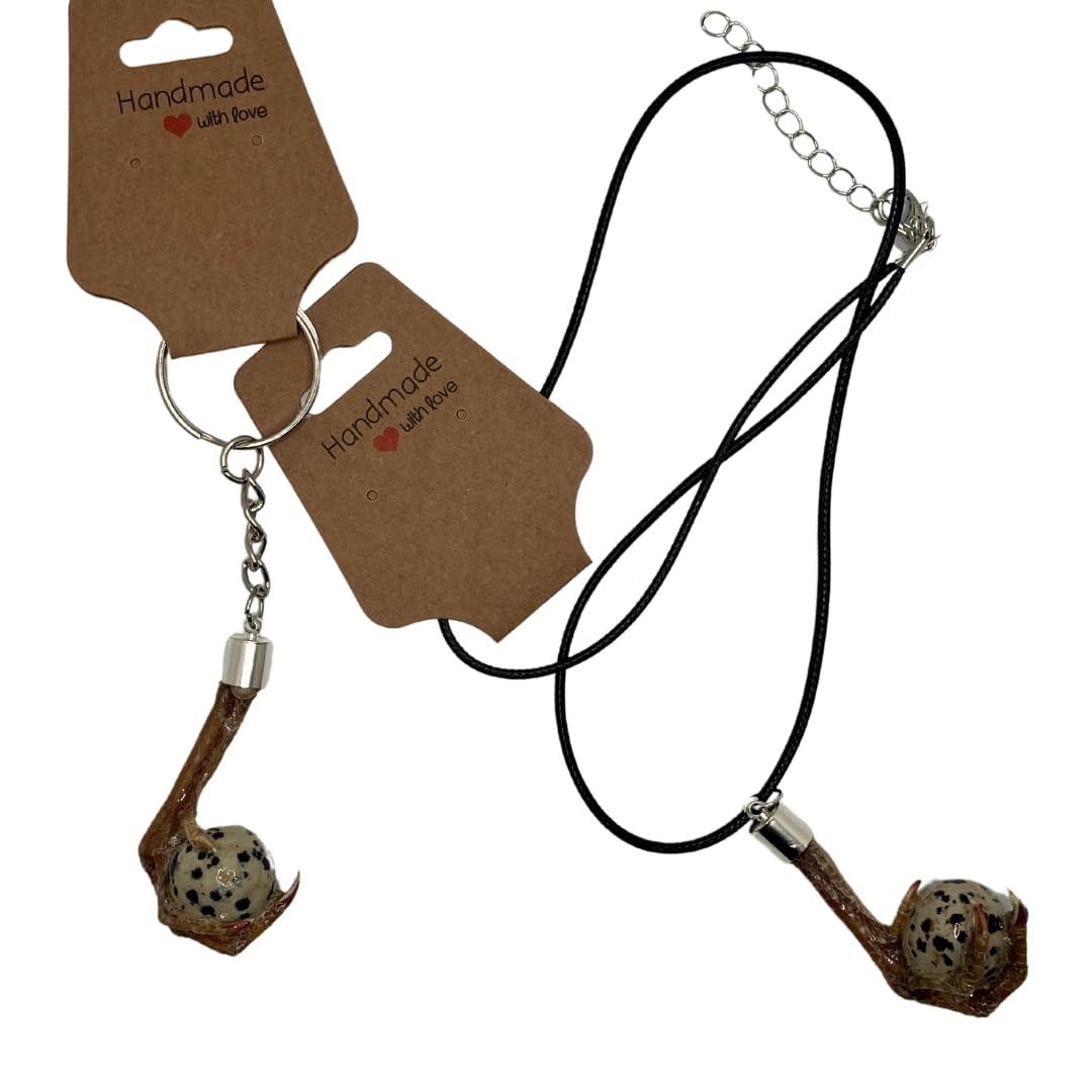 Quailz.com by Undique LLC Quail Feet Necklace with chain featuring detailed quail foot pendant on a silver chain