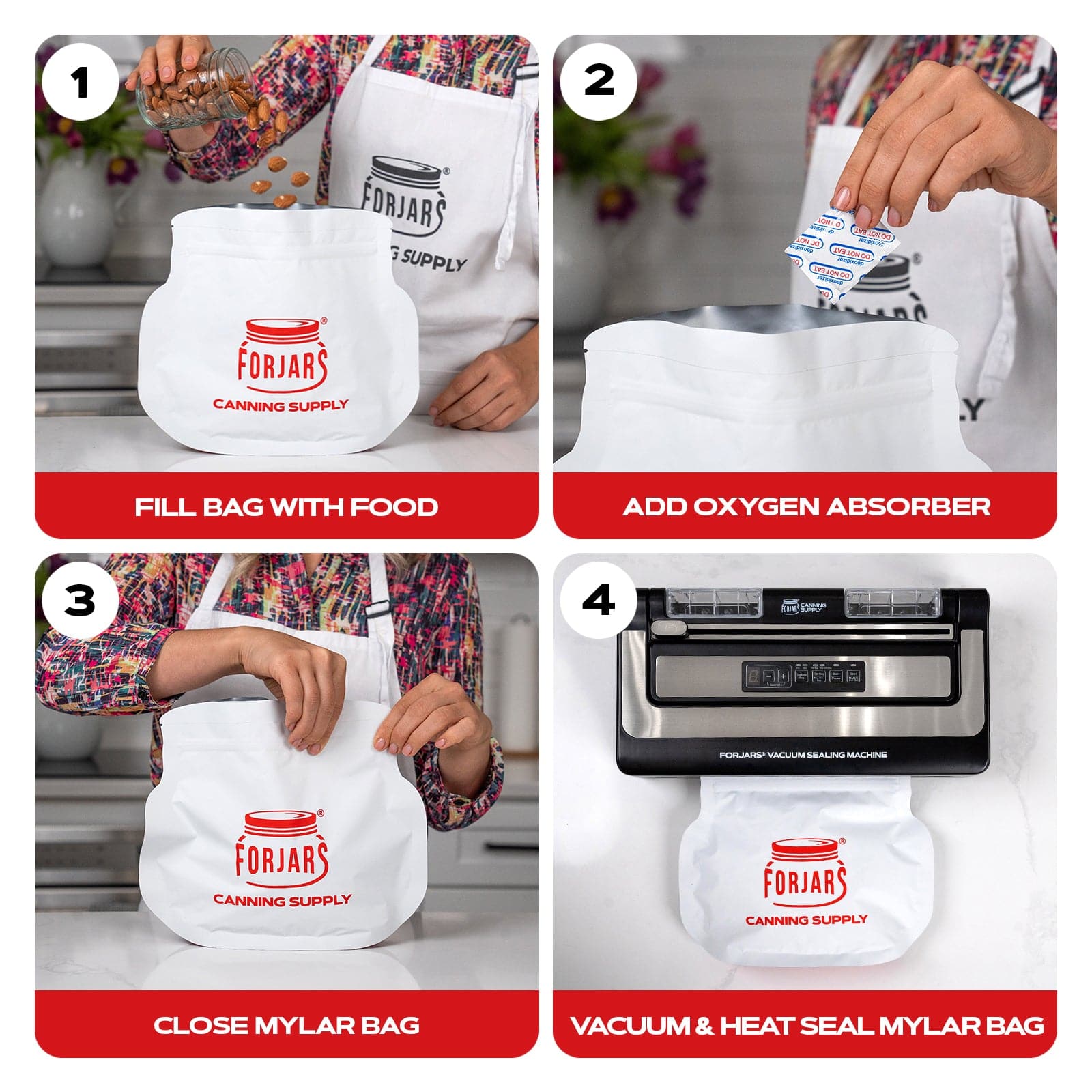 Forjars®  20 count 24oz Mylar Bags - Blessings Grow Meadows