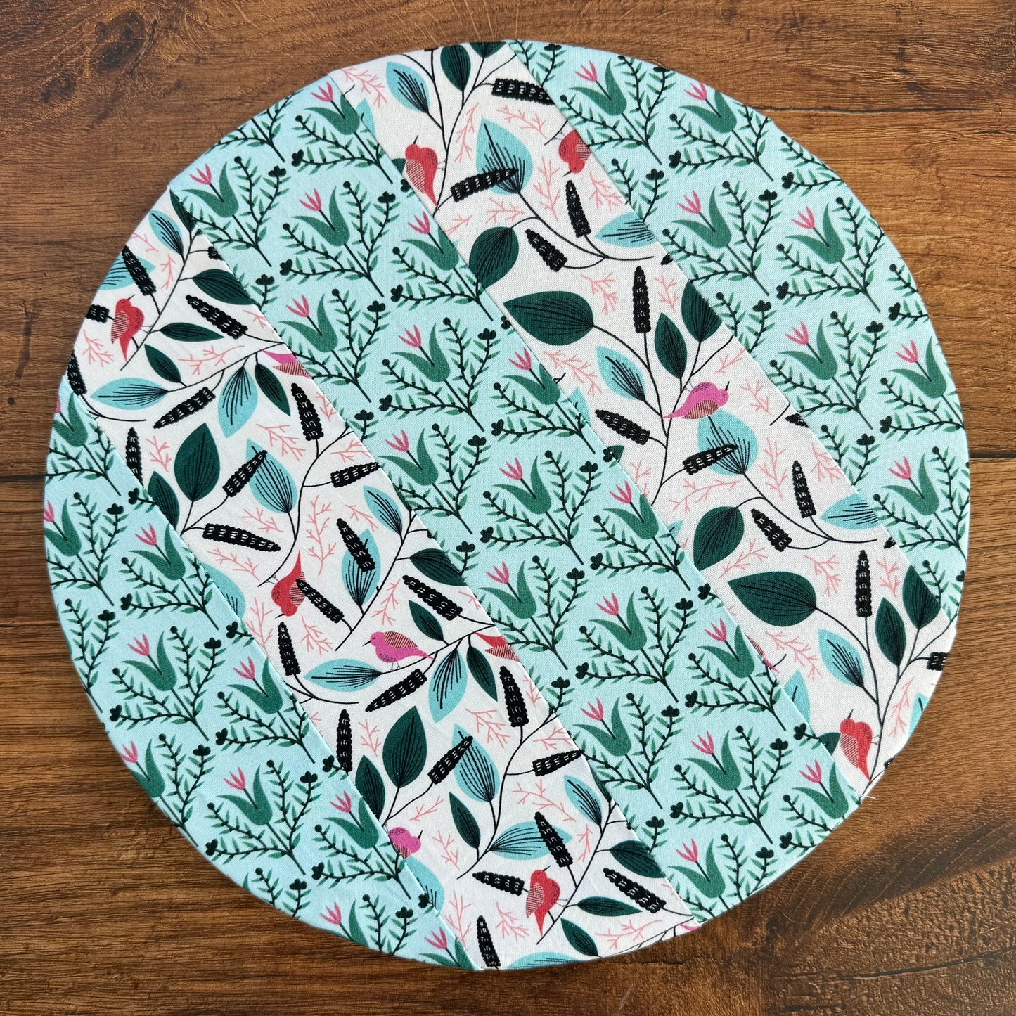 Medium bowl and banneton covers from Five Oaks Farm, used for bread proofing and dough fermentation, made of natural materials.