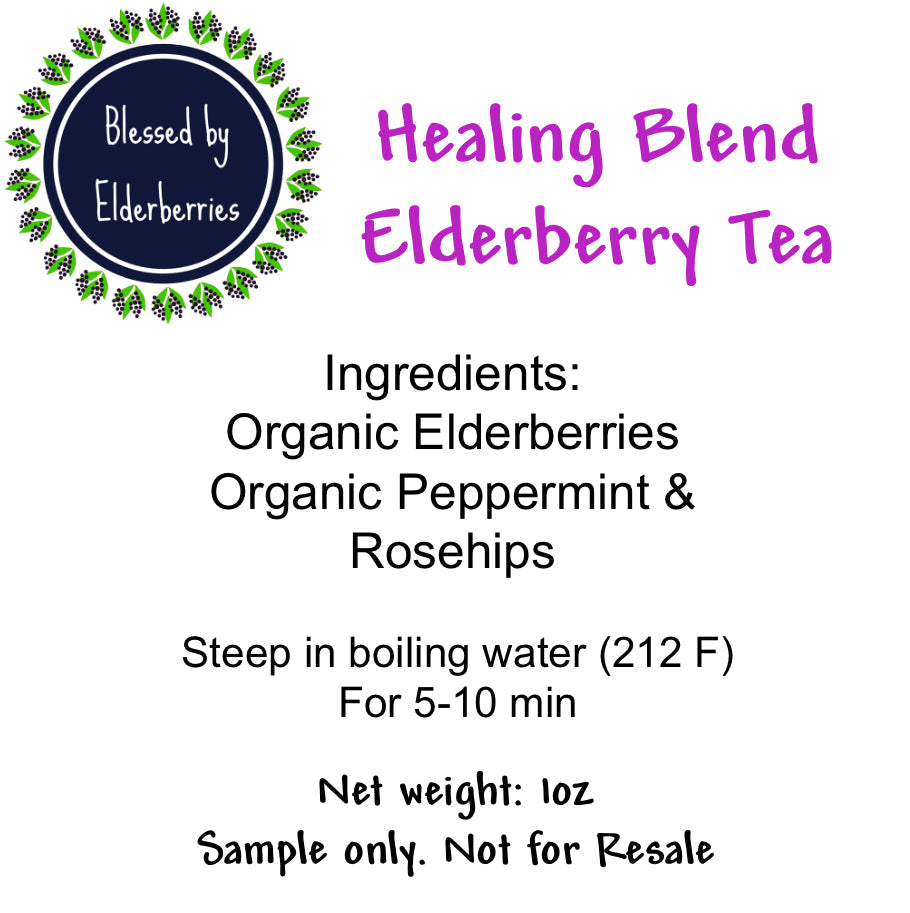Healing blend Elderberry tea - Blessed by Elderberries ~ Blessings Grow Meadows