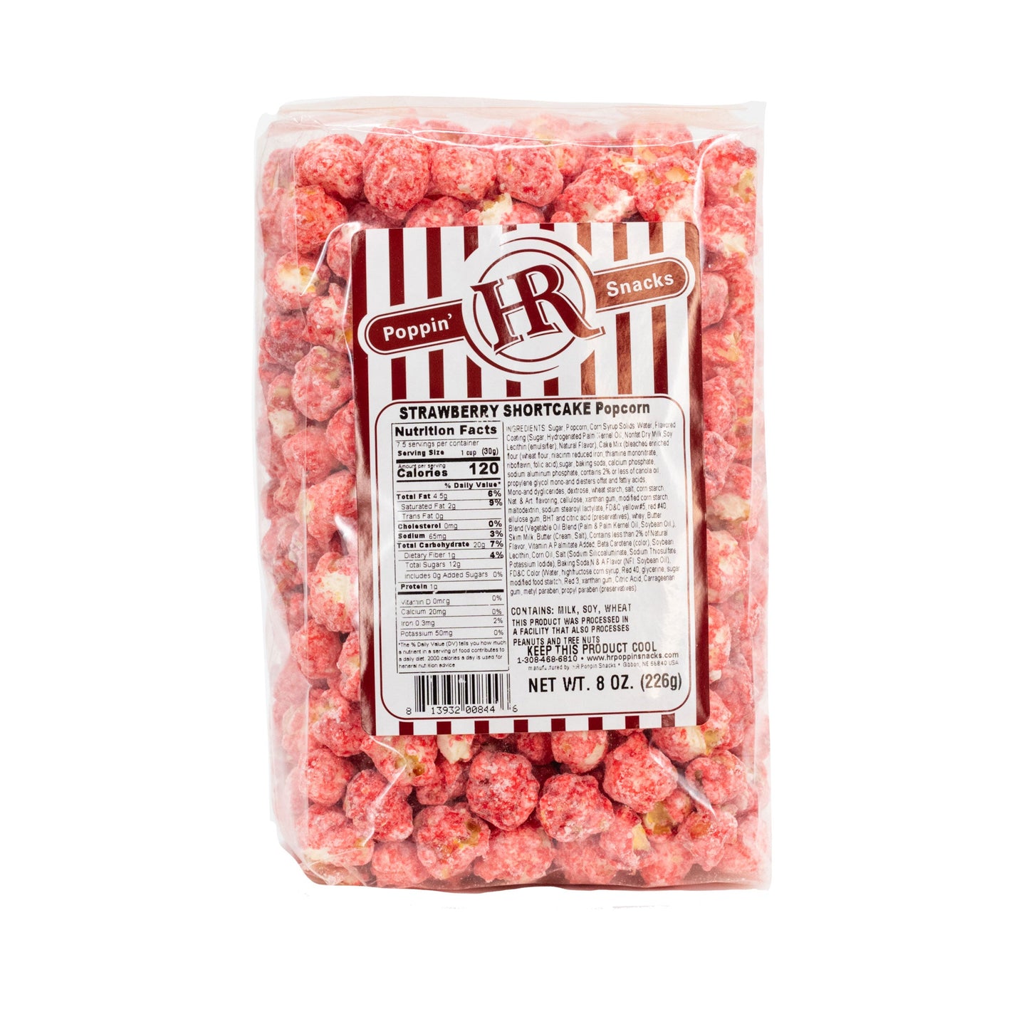 Strawberry Shortcake Popcorn | 8 oz | HR Poppin' Snacks - BuyNebraska.com ~ Blessings Grow Meadows