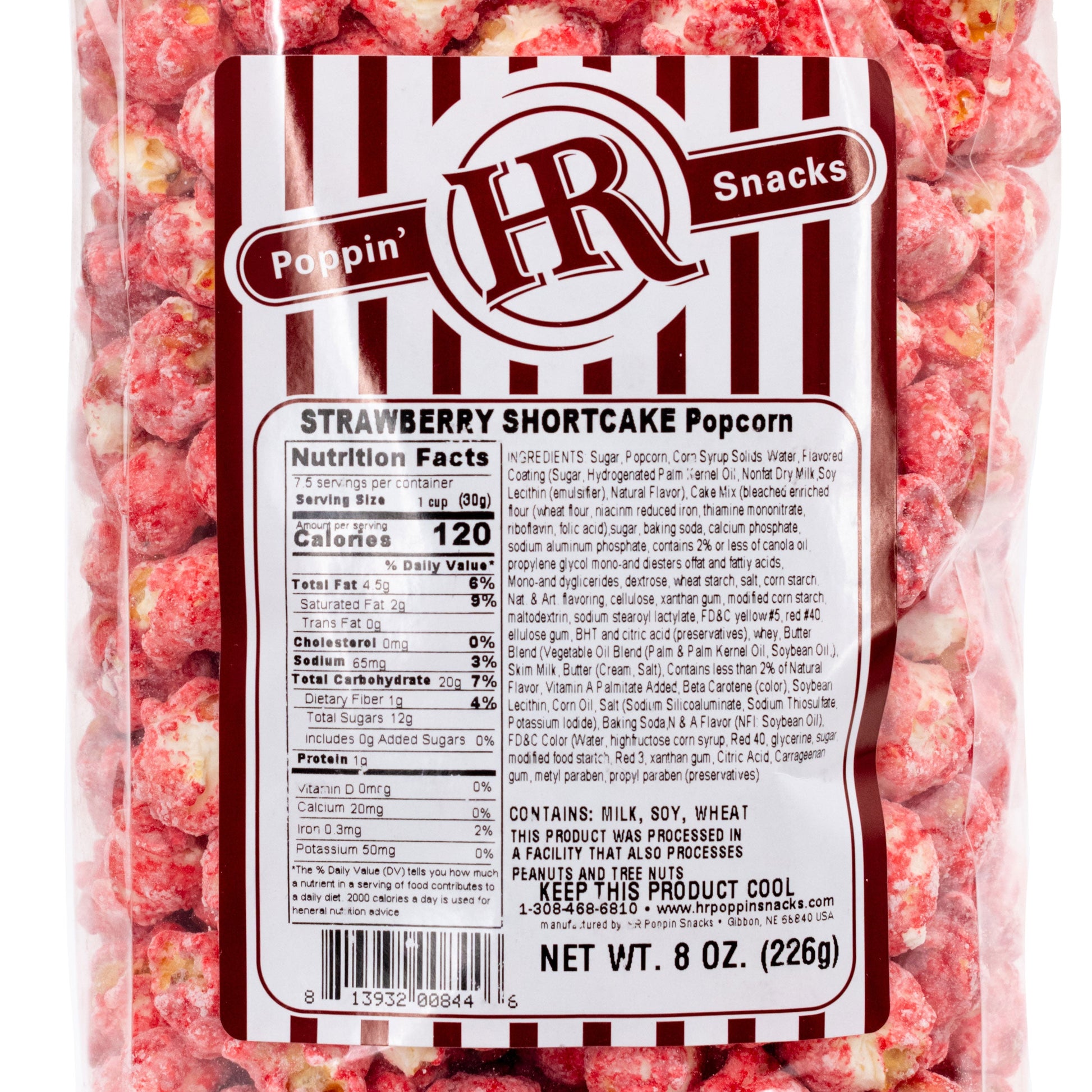 Strawberry Shortcake Popcorn | 8 oz | HR Poppin' Snacks - BuyNebraska.com ~ Blessings Grow Meadows