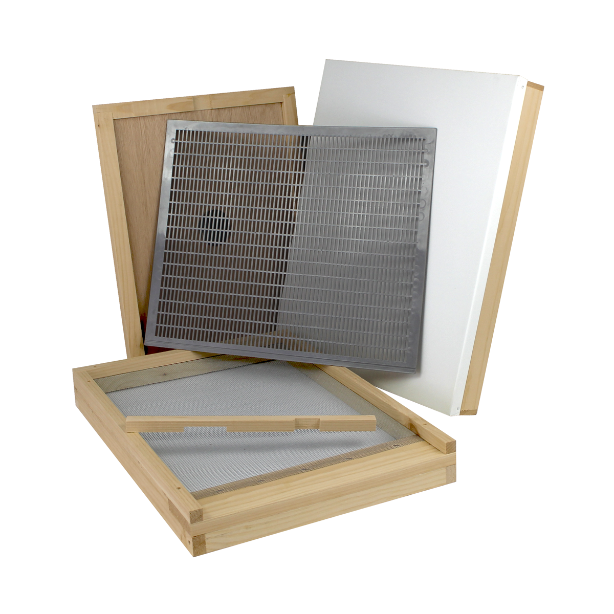 8 Frame Hive Base Kit – Amish-Made Telescoping Top, Inner Cover, Screened Bottom & Queen Excluder (No Assembly Needed)