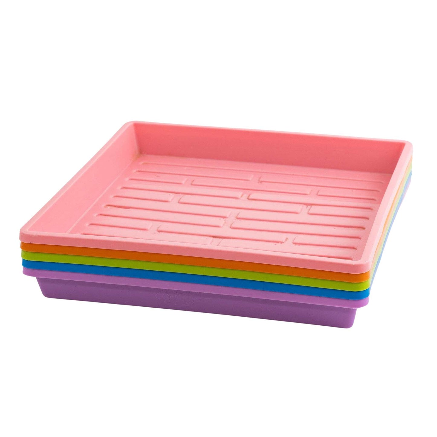 Bootstrap Farmer 1010 shallow seed trays with multiple compartments, shown in the image with no holes, ideal for seed starting.