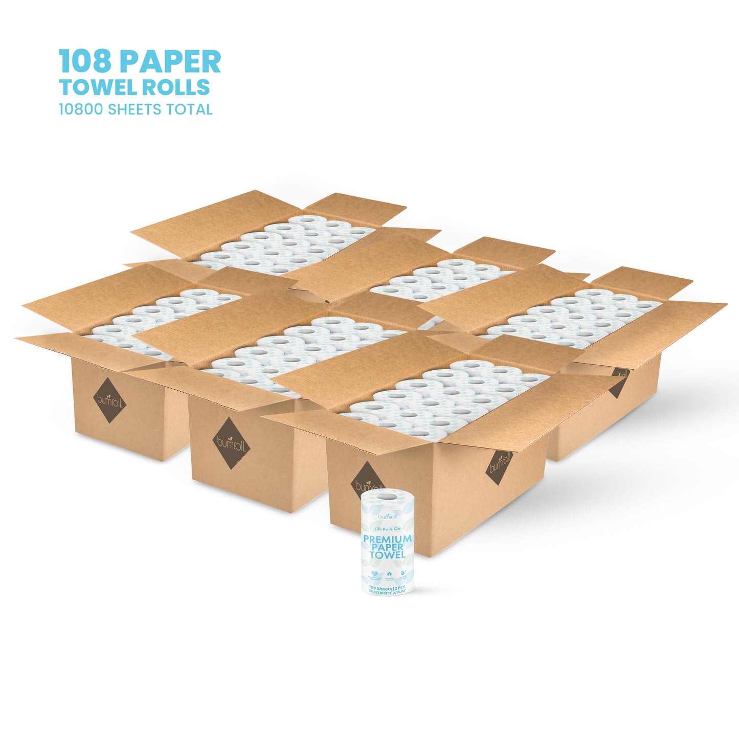 Bumroll, Proudly Made in USA, Premium Toilet Paper & Paper Towels, Plants Trees In The USA - Blessings Grow Meadows