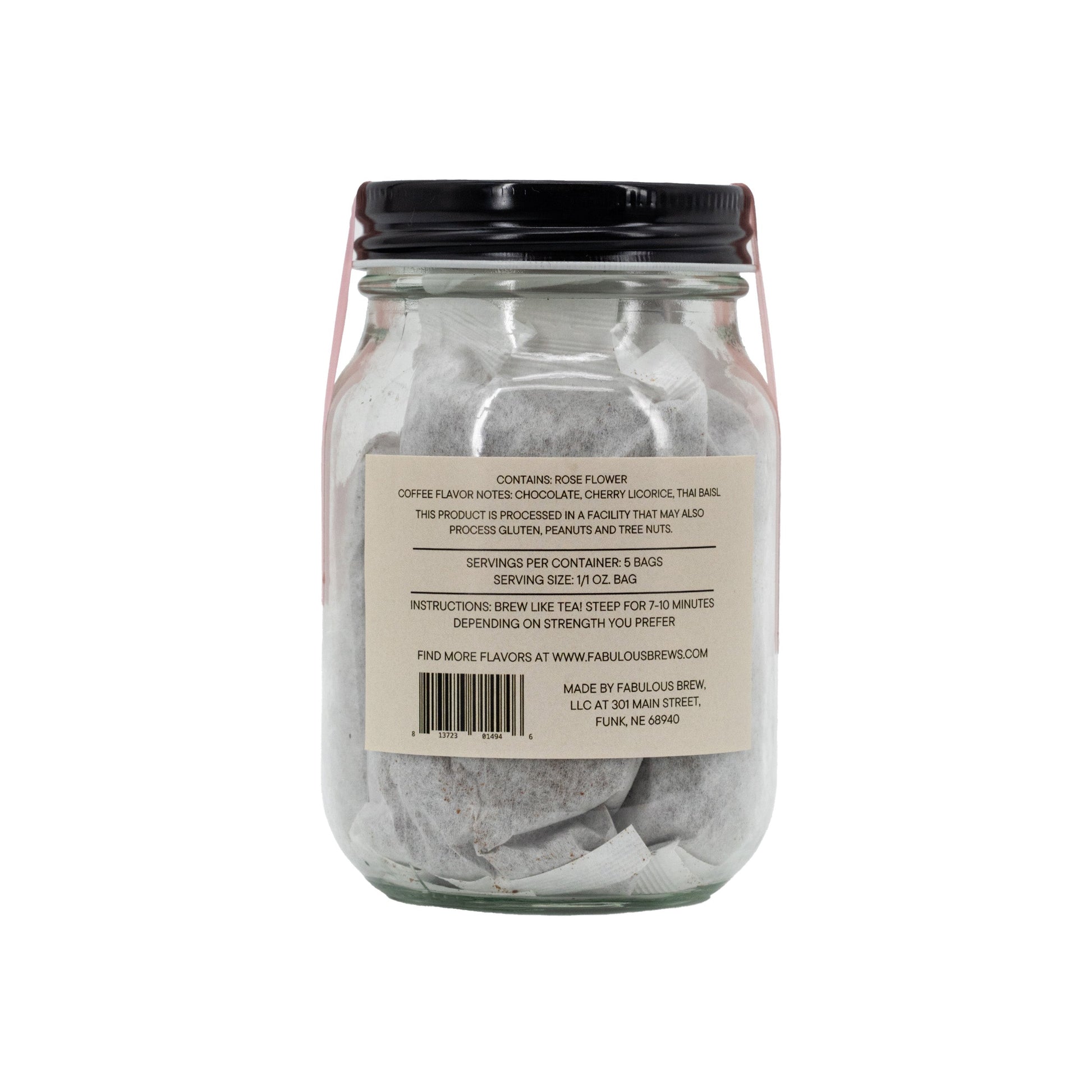 Rose Infused Coffee Tea Bags | 12.4 oz | Fabulous Brews - BuyNebraska.com ~ Blessings Grow Meadows