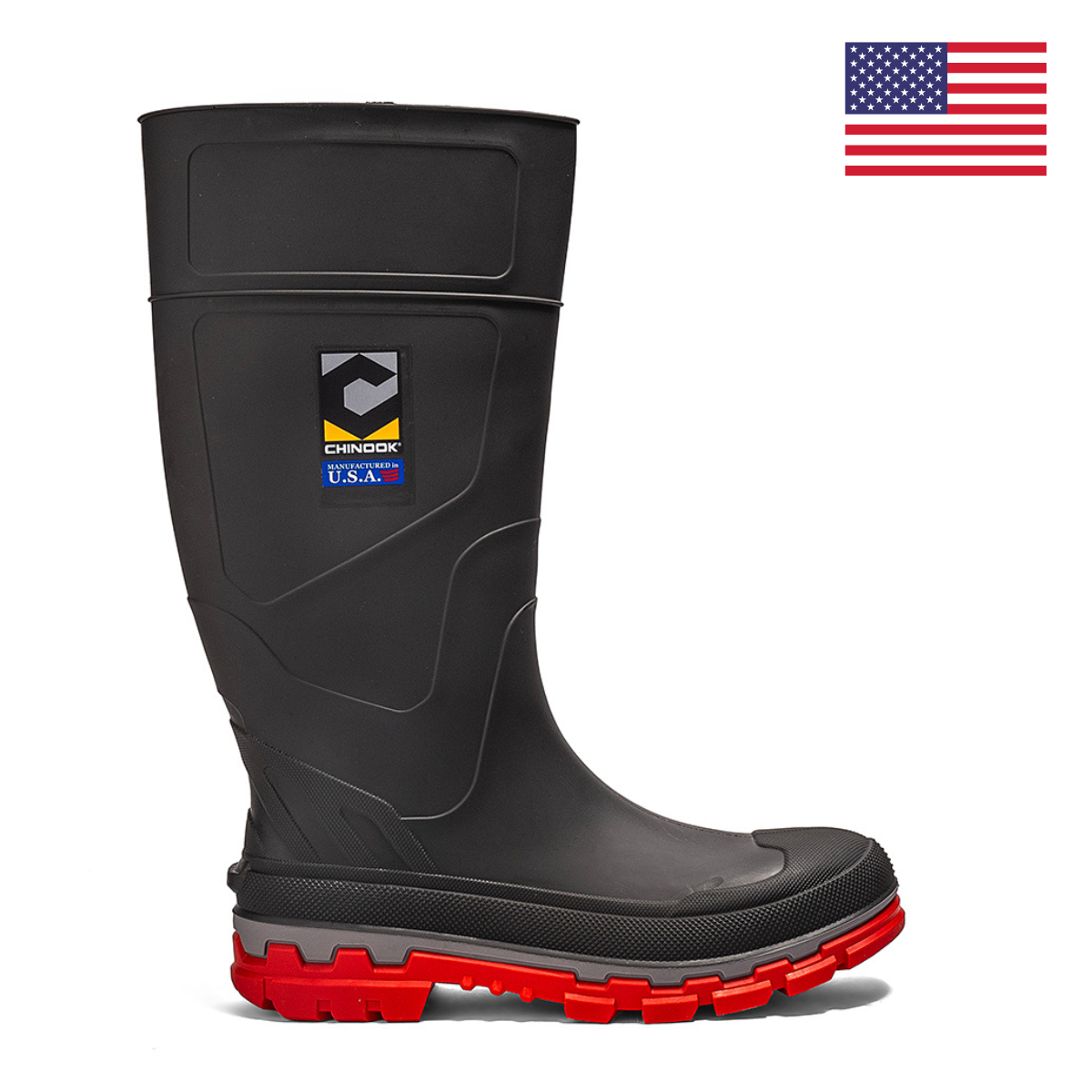 Kickaxe 15" Waterproof Rubber Boot - Grey/Orange - Blessings Grow Meadows