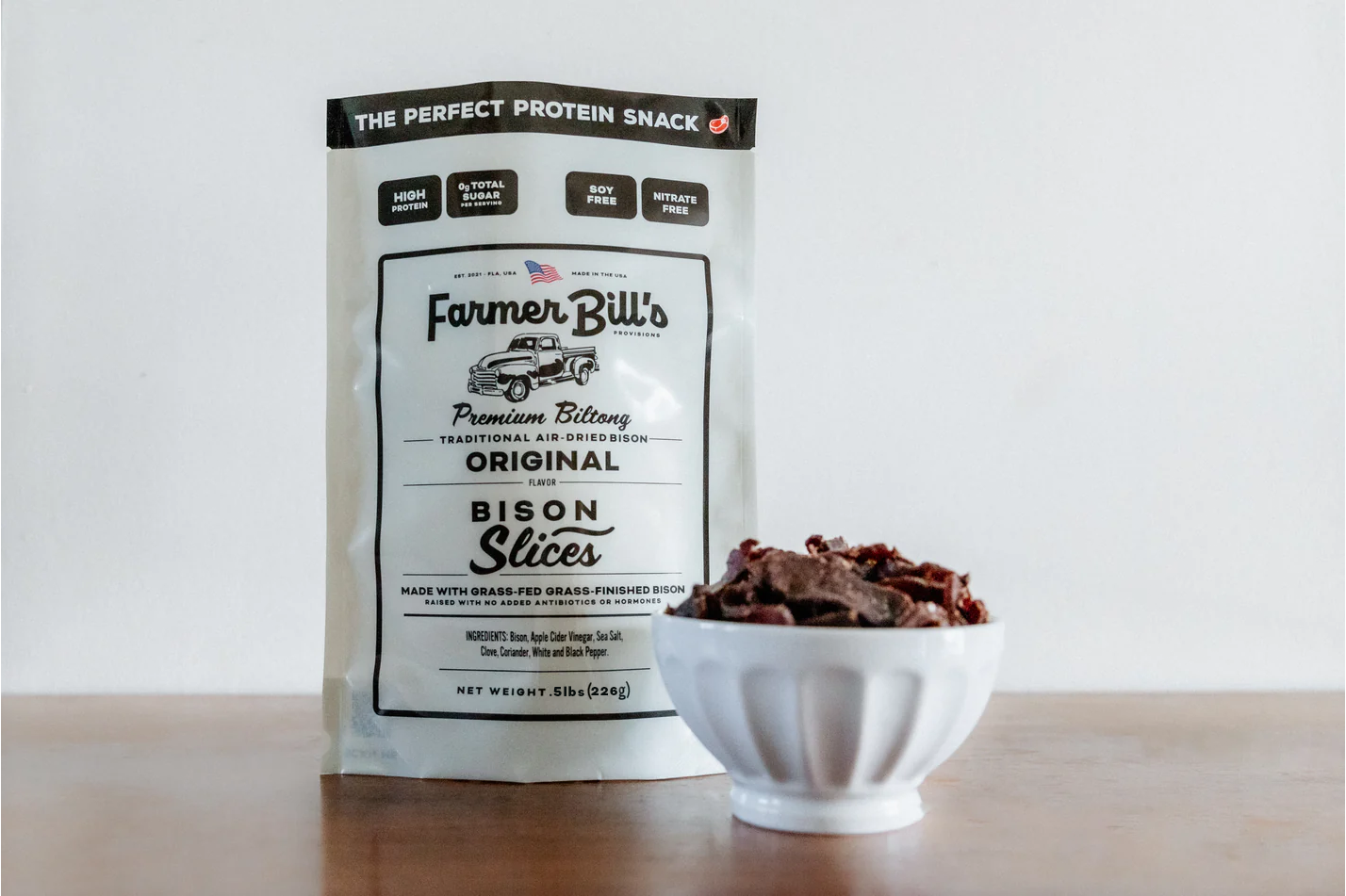 12 lb Sliced Original Bison Biltong - Blessings Grow Meadows -