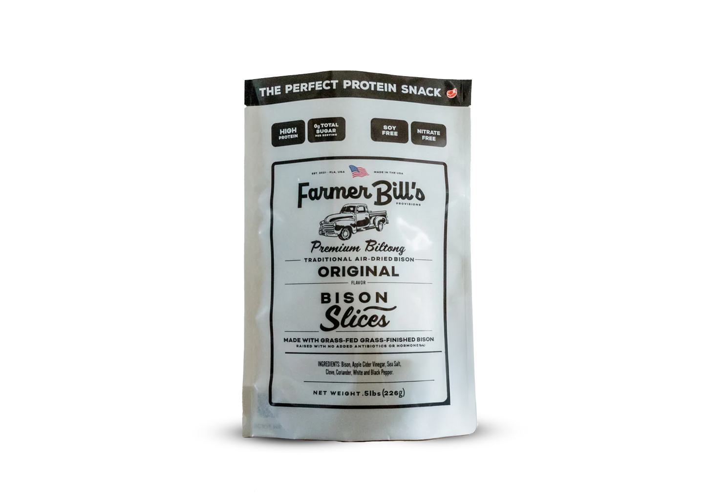 12 lb Sliced Original Bison Biltong - Blessings Grow Meadows -