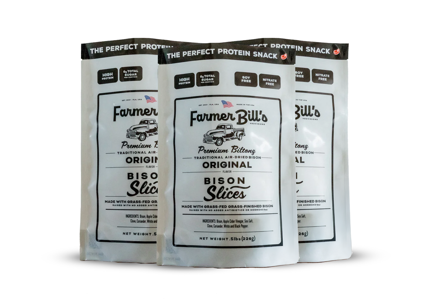 12 lb Sliced Original Bison Biltong - Blessings Grow Meadows -