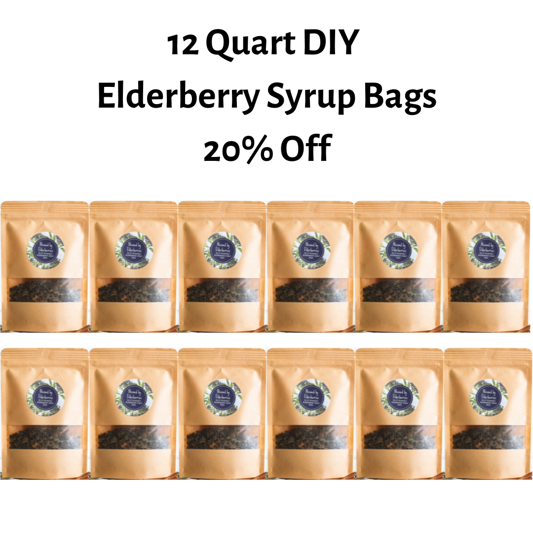DIY Quart size Elderberry Syrup kit - Blessed by Elderberries ~ Blessings Grow Meadows