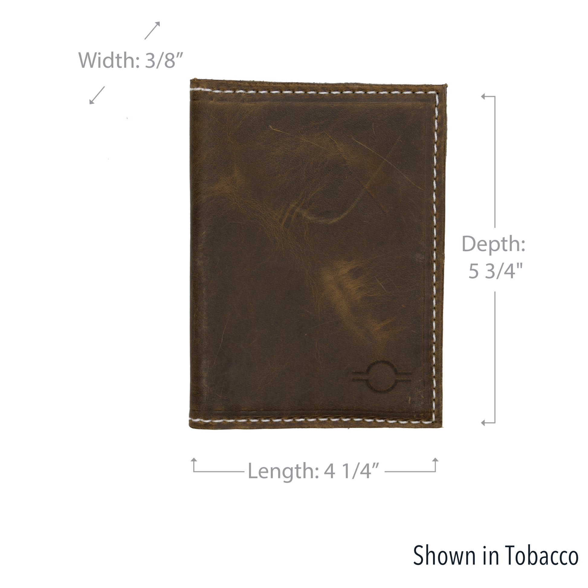Rebekah Scott Designs Pine passport wallet with multiple card slots and a sleek, compact design for travel organization.