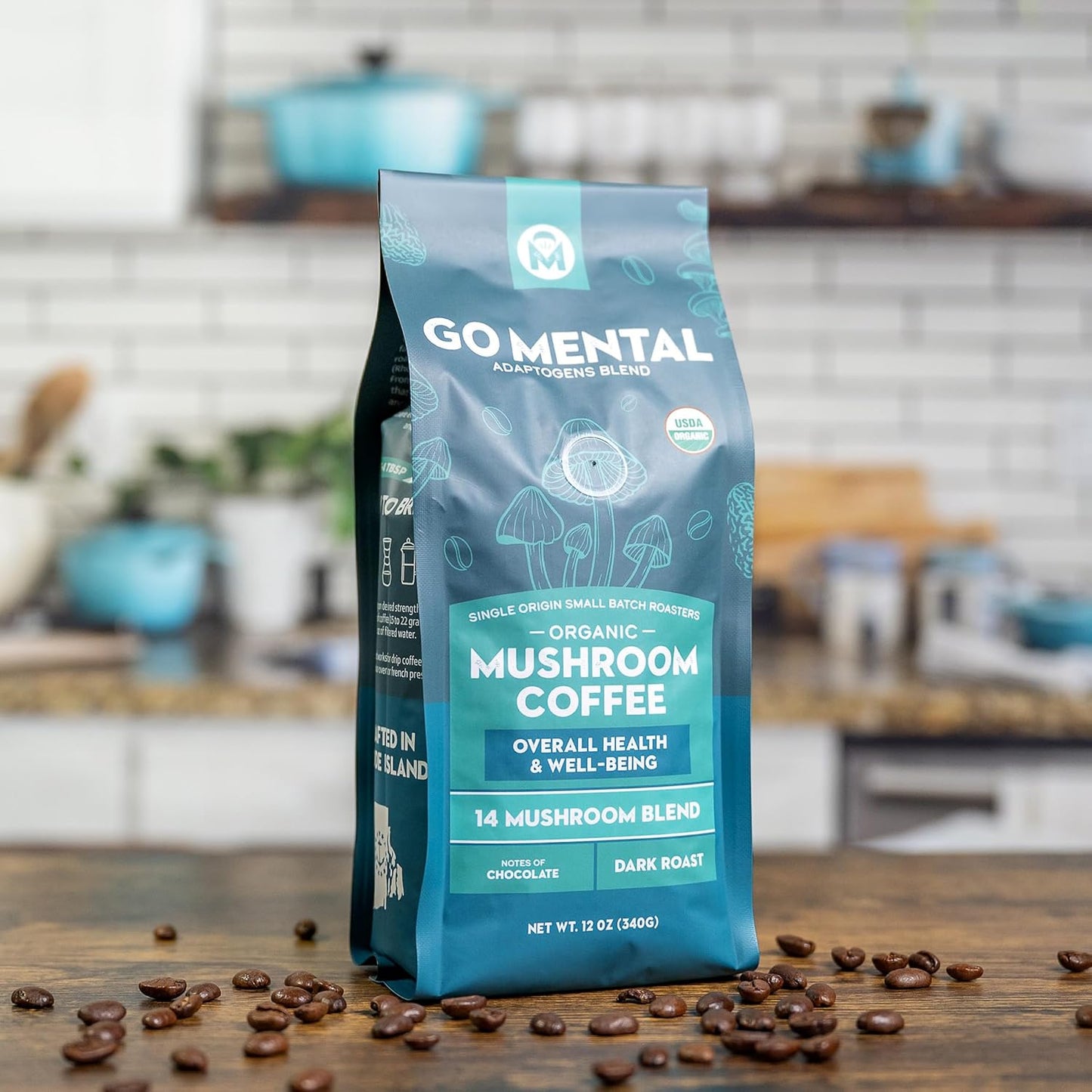 14 Mushroom Coffee Adaptogens Blend - GO MENTAL MUSHROOM COFFEE ~ Blessings Grow Meadows