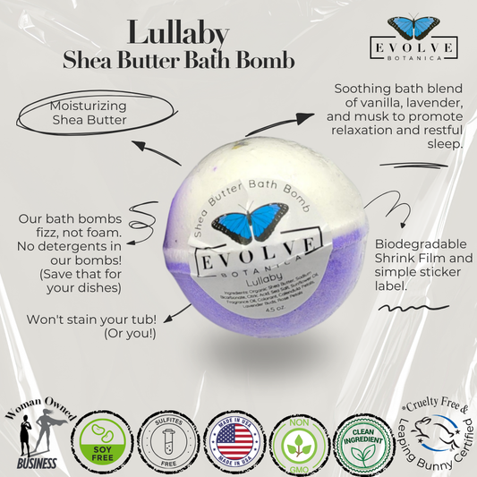 Bath Bomb - Lullaby - Evolve Botanica ~ Blessings Grow Meadows