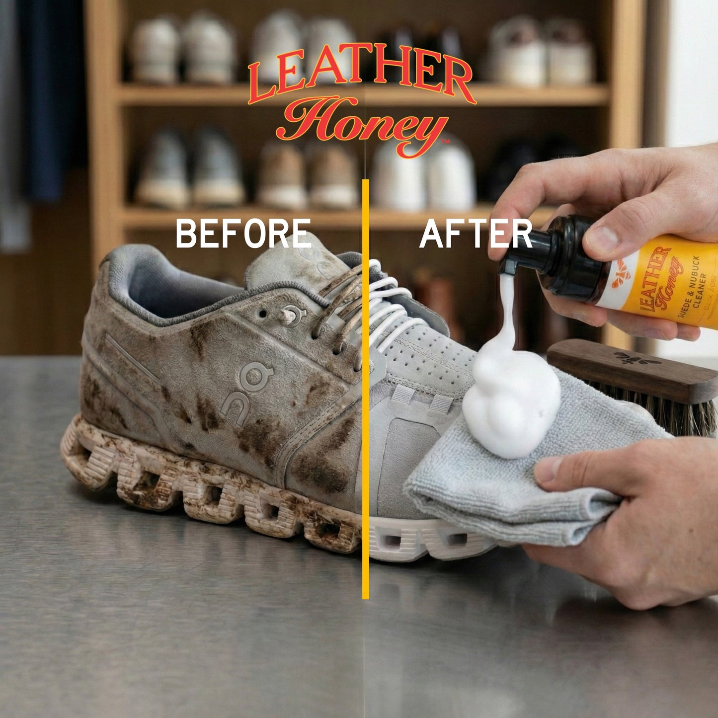 Leather Honey lint-free application cloth for leather care, soft and gentle for cleaning and conditioning leather surfaces.