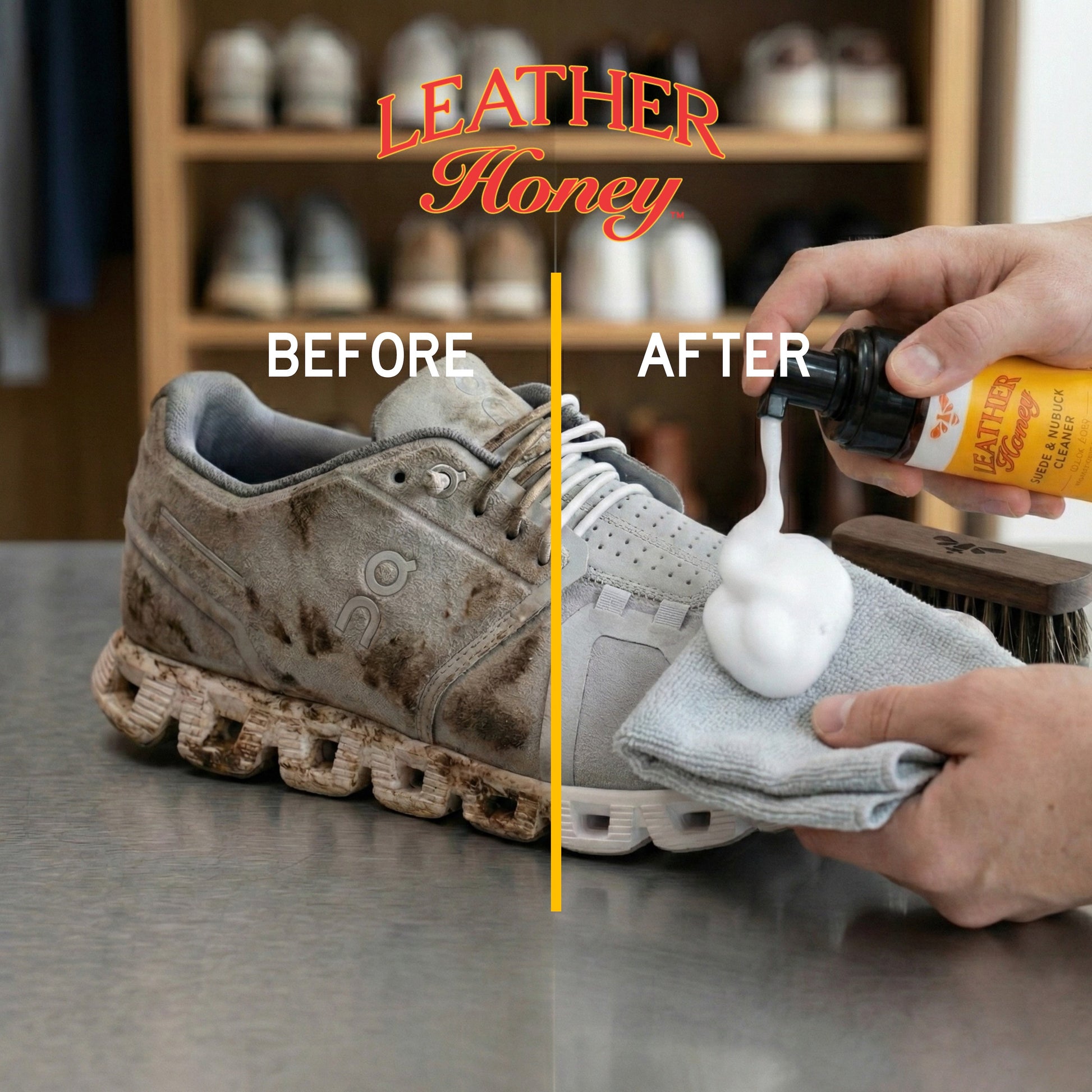 Leather Honey lint-free application cloth for leather care, soft and gentle for cleaning and conditioning leather surfaces.