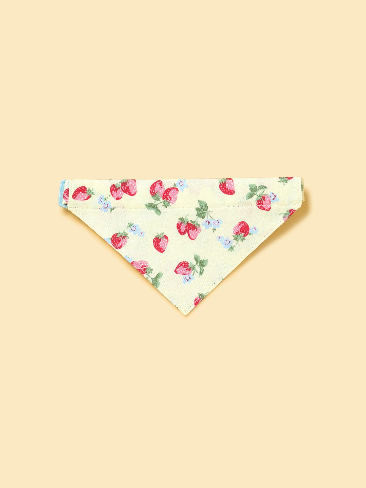 Strawberry Fields Butter Yellow Triangle Bandana - BarkBarkBaby ~ Blessings Grow Meadows