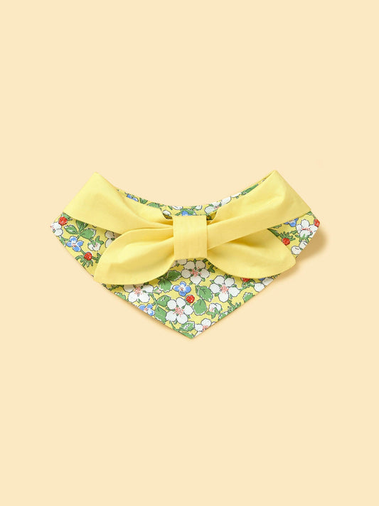 Bowtiful Garden Butter Yellow Floral Bandana - BarkBarkBaby ~ Blessings Grow Meadows