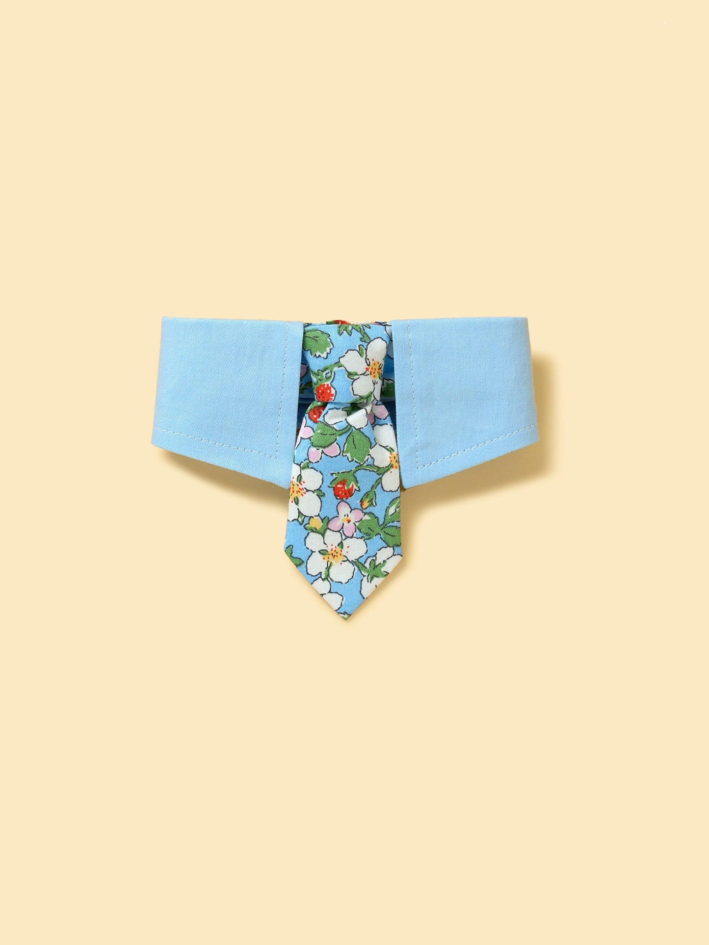 Blue Botanique Necktie Bandana - BarkBarkBaby ~ Blessings Grow Meadows