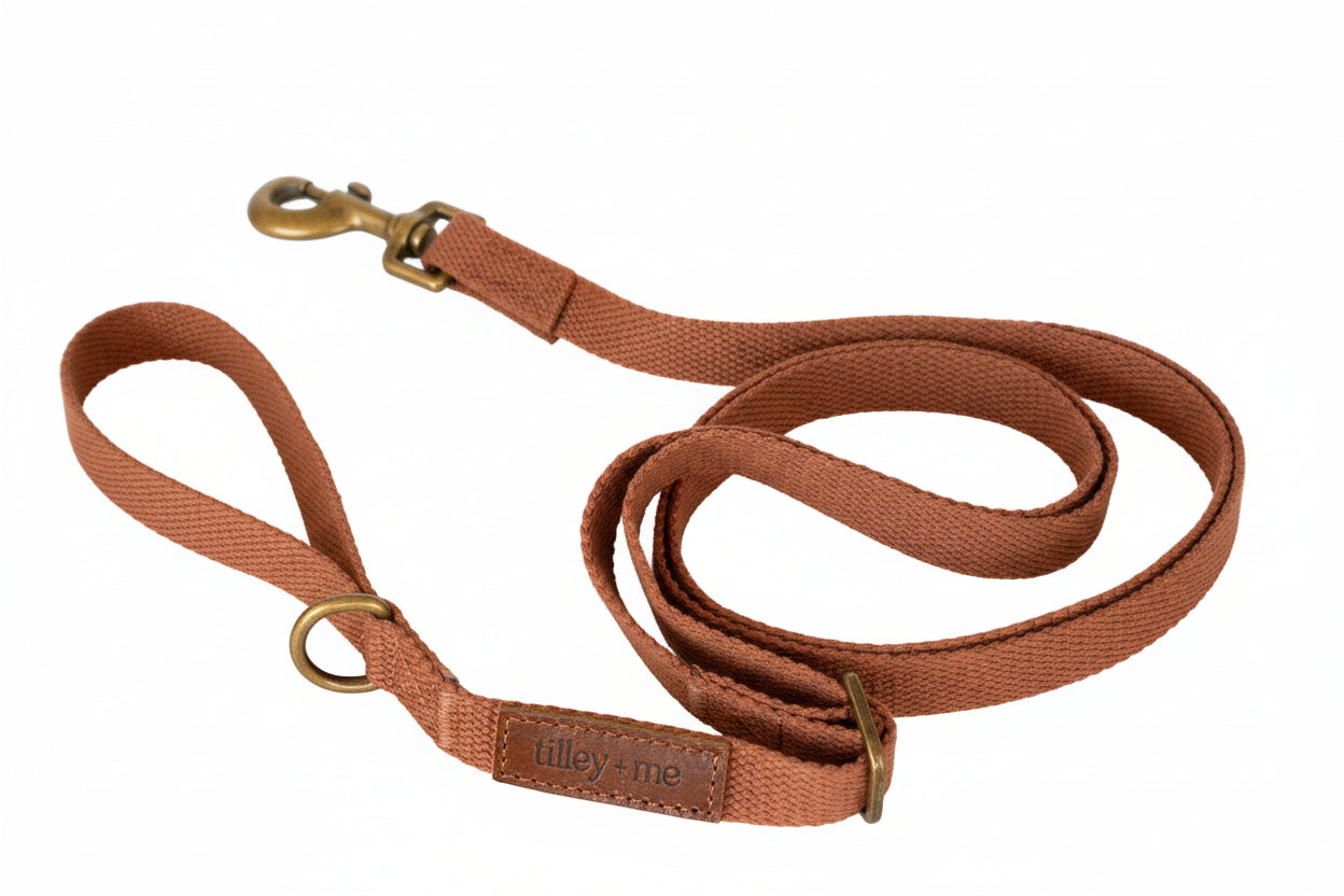 Hemp Cotton Dog Leash - Durable, Sustainable, Adjustable, Lightweight & Soft