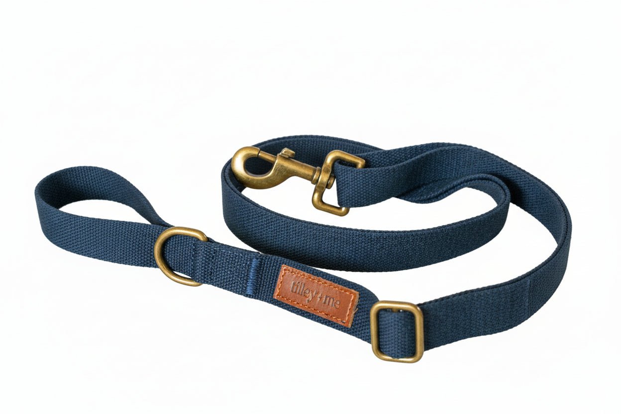 Hemp Cotton Dog Leash - Durable, Sustainable, Adjustable, Lightweight & Soft