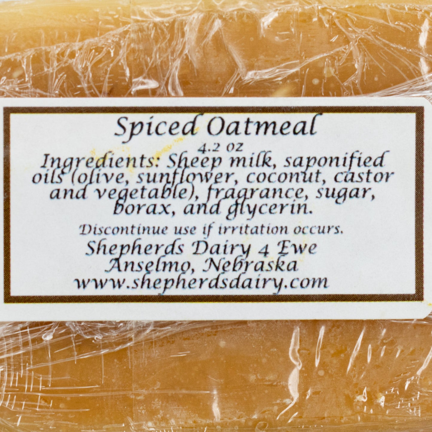 Spiced Oatmeal Soap | 4.6 oz | Shepherd's Dairy 4 Ewe - BuyNebraska.com ~ Blessings Grow Meadows