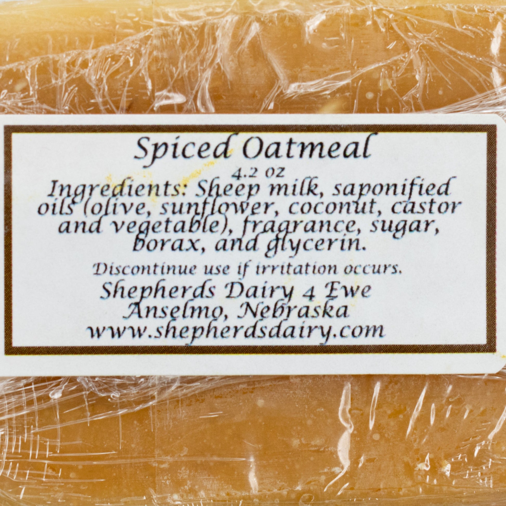 Spiced Oatmeal Soap | 4.6 oz | Shepherd's Dairy 4 Ewe - BuyNebraska.com ~ Blessings Grow Meadows