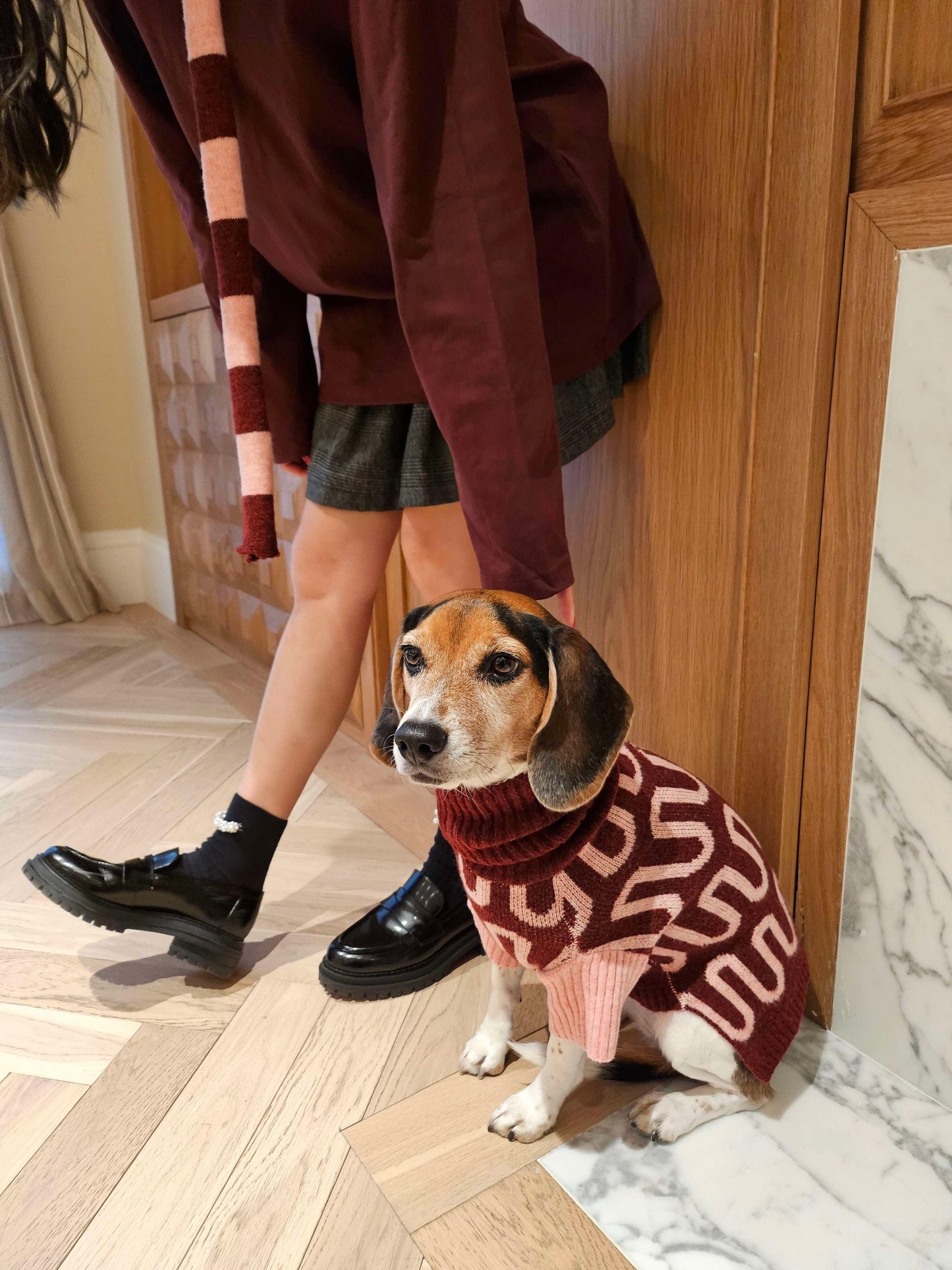 Rosé Bliss Thin Useless Striped Scarf (Free with Matching Sweater Purchase) - BarkBarkBaby ~ Blessings Grow Meadows