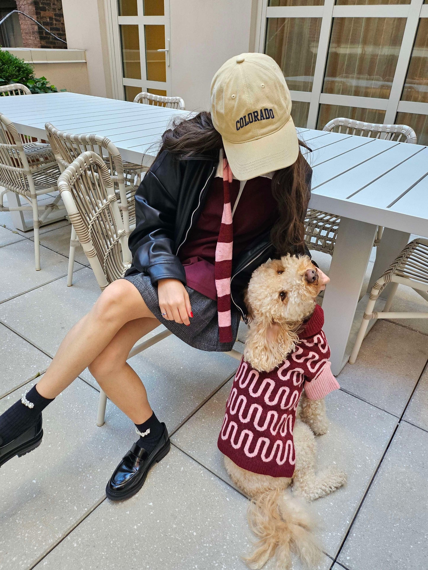 Rosé Bliss Thin Useless Striped Scarf (Free with Matching Sweater Purchase) - BarkBarkBaby ~ Blessings Grow Meadows