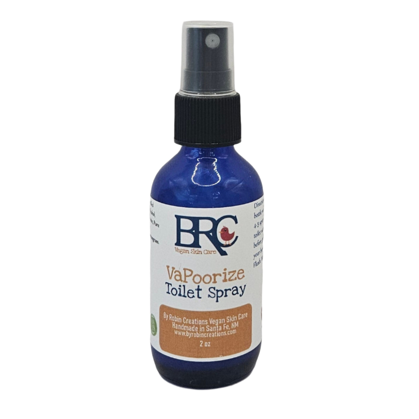 By Robin Creations VaPoorize "use before you poo" toilet spray bottle with spray nozzle, reformulated for improved effectiveness
