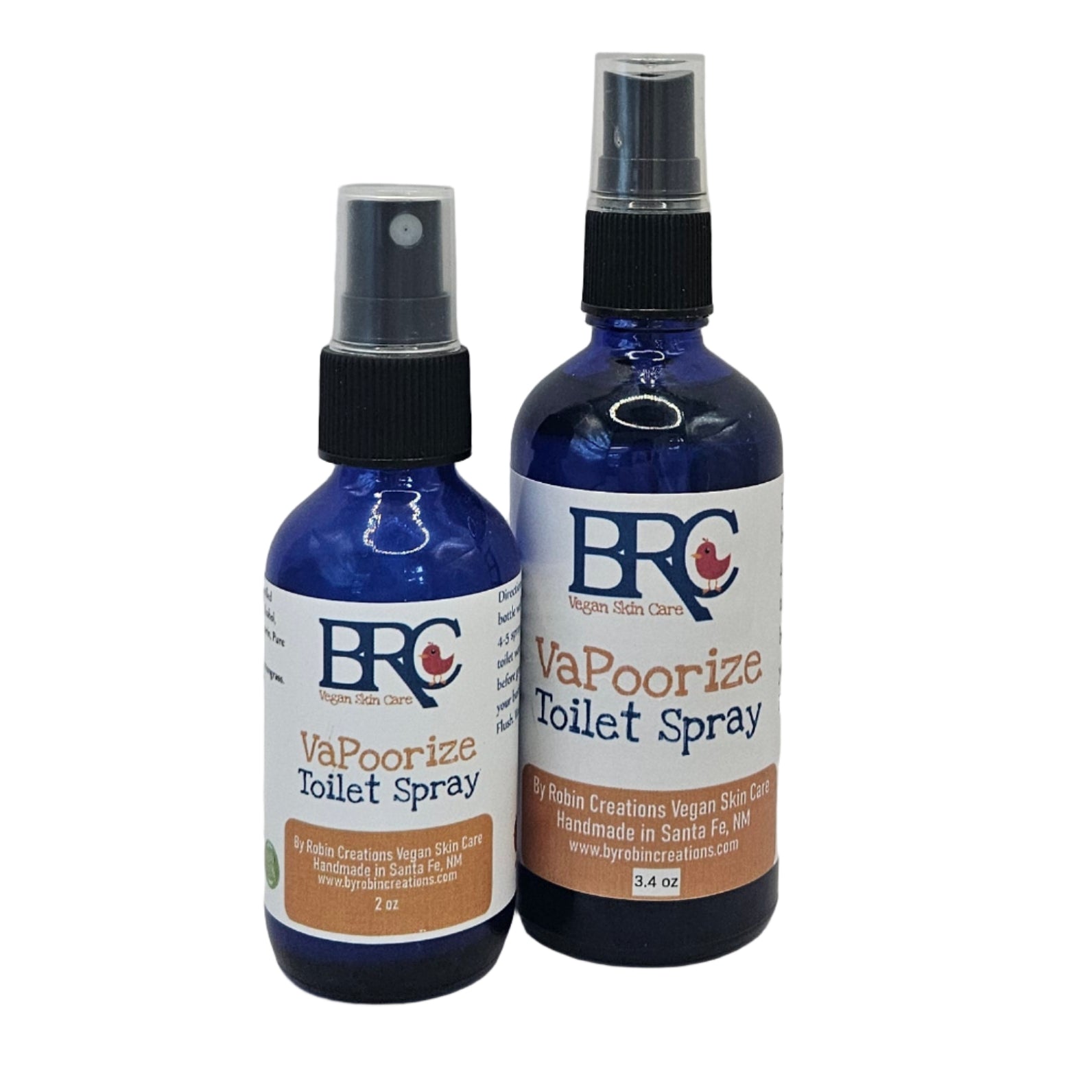 By Robin Creations VaPoorize "Use Before You Poo" toilet spray bottle, reformulated for more effective freshening.
